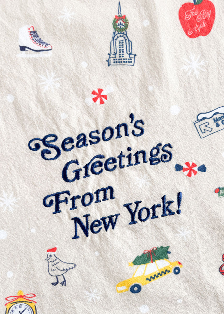 Season's Greetings Tea Towel - New York