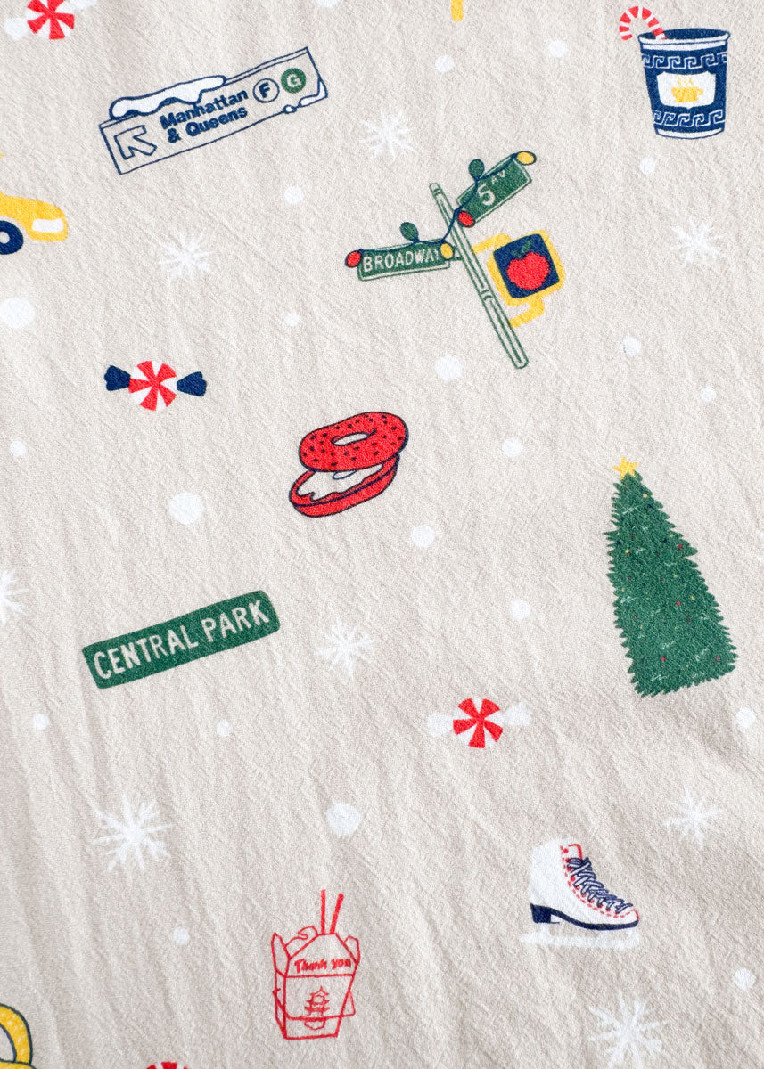 Season's Greetings Tea Towel - New York