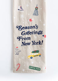Season's Greetings Tea Towel - New York