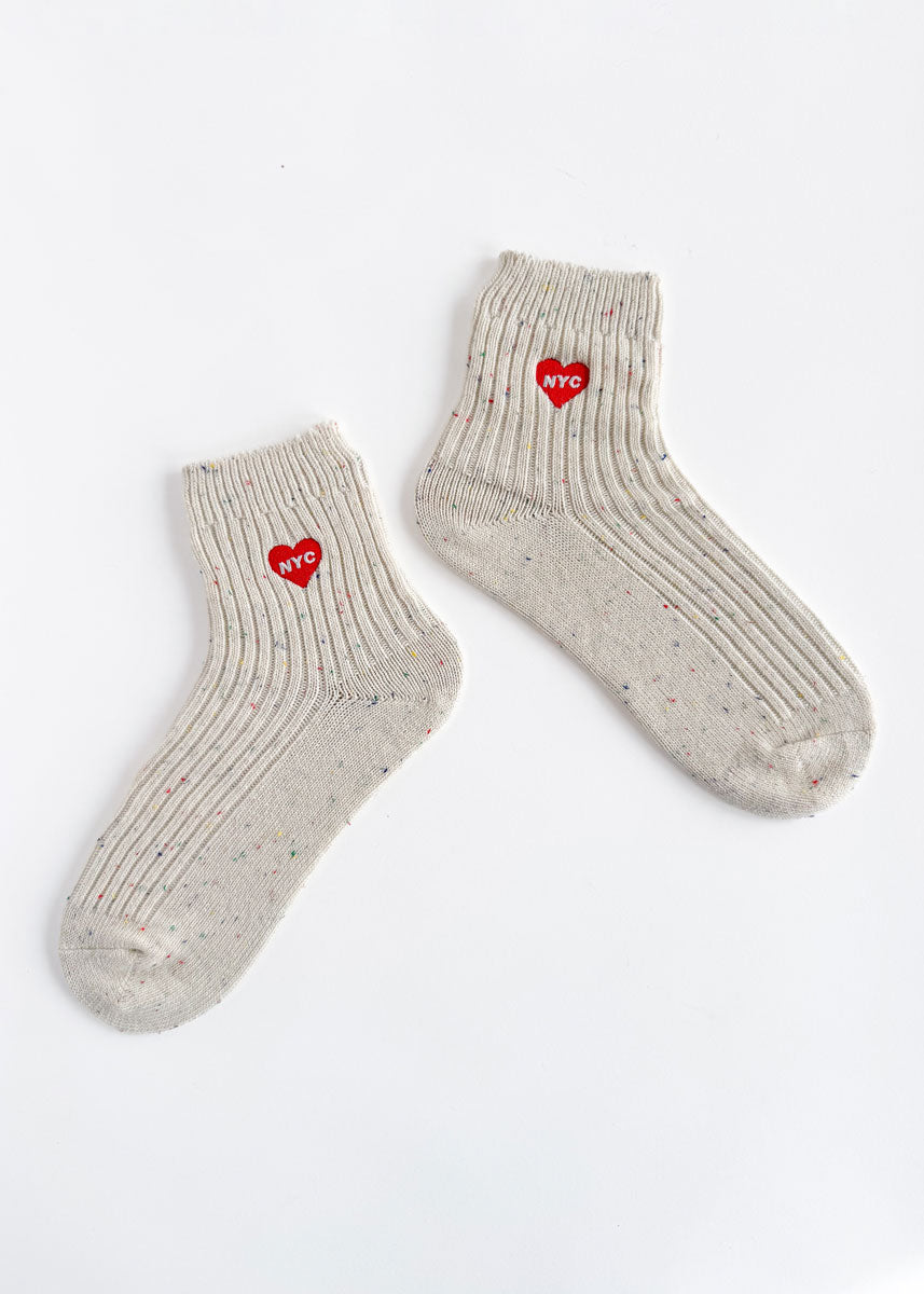 NYC Heart Icon Sock