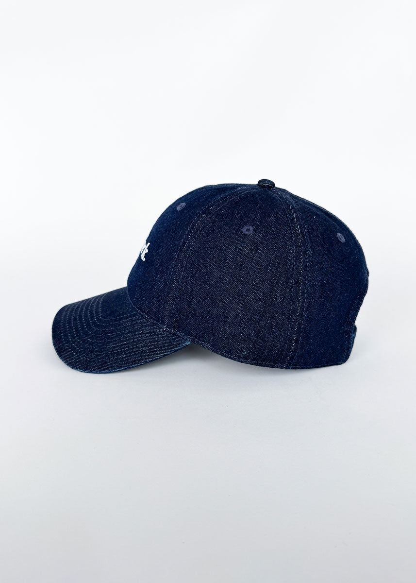 New York. Dad Hat - Dark Denim & White Embroidery