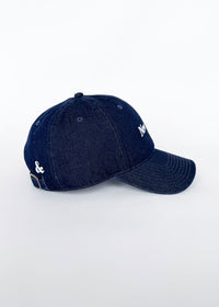 New York. Dad Hat - Dark Denim & White Embroidery