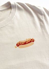 NYC Hot Dog Stand Unisex Tee - Natural