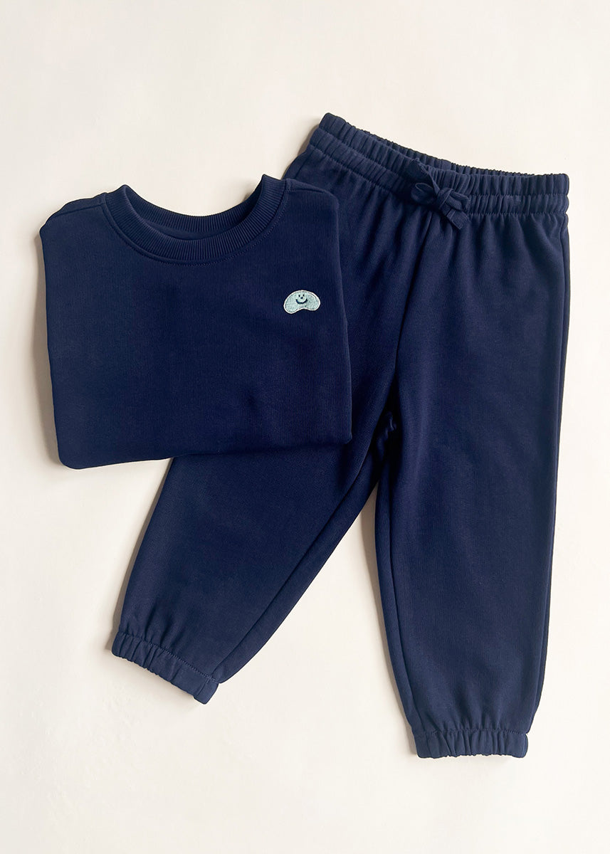 Mr. Bean French Terry Top & Pant Set - Navy
