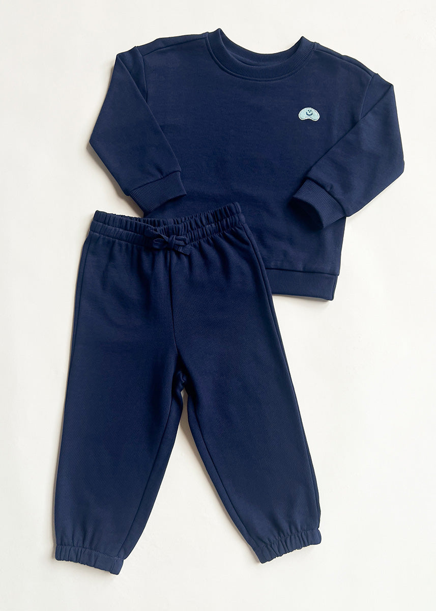 Mr. Bean French Terry Top & Pant Set - Navy