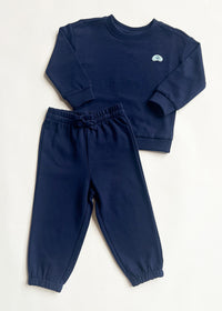 Mr. Bean French Terry Top & Pant Set - Navy