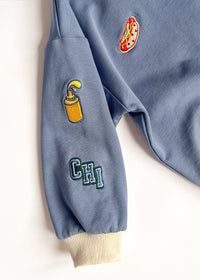 Chi Embroidered Icons Oversized Sweatshirt
