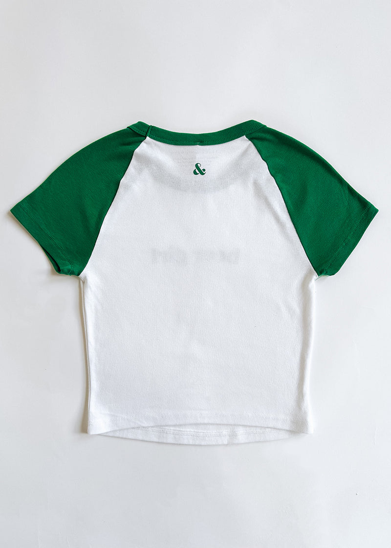 Green Beer Girl Raglan Baby Tee