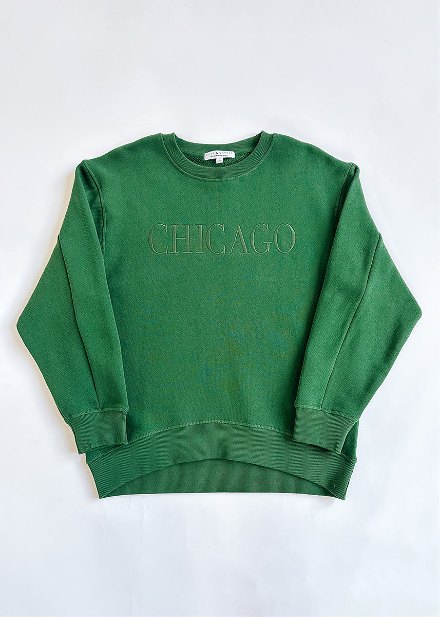 Chicago Embroidered Sweatshirt - Green