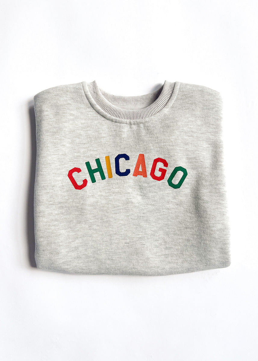 Sweet Home Chicago Oversized Sweatshirt - Multicolor