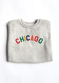 Sweet Home Chicago Oversized Sweatshirt - Multicolor