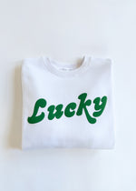 Lucky Oversized Sweatshirt - White