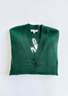 Chicago Script Cardigan - Green