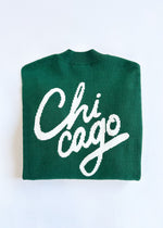 Chicago Script Cardigan - Green