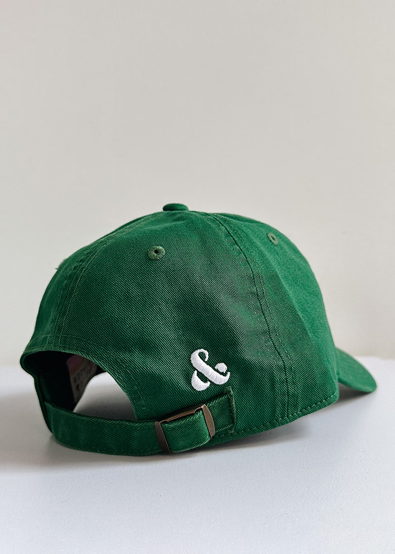 Chi Clover Chainstitch Hat - Emerald Green