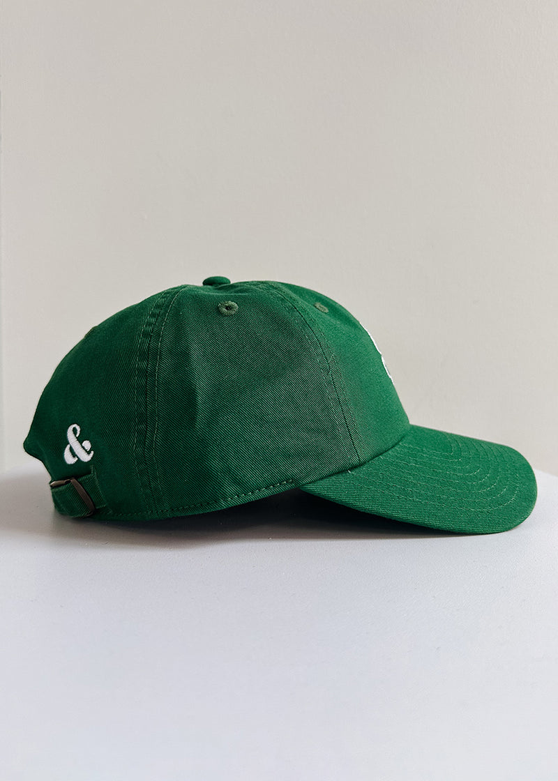 Chi Clover Chainstitch Hat - Emerald Green