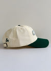 Chicago Script Baseball Cap - Ivory & Dark Green