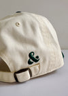 Chicago Script Baseball Cap - Ivory & Dark Green