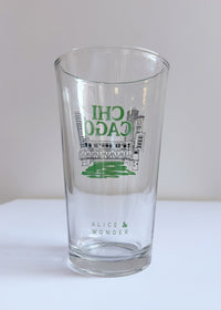 Chicago Green River Pint Glass