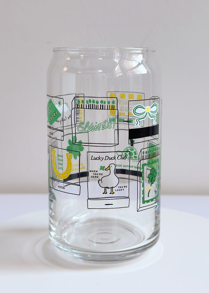 St. Patrick's Matchbooks Can Glass