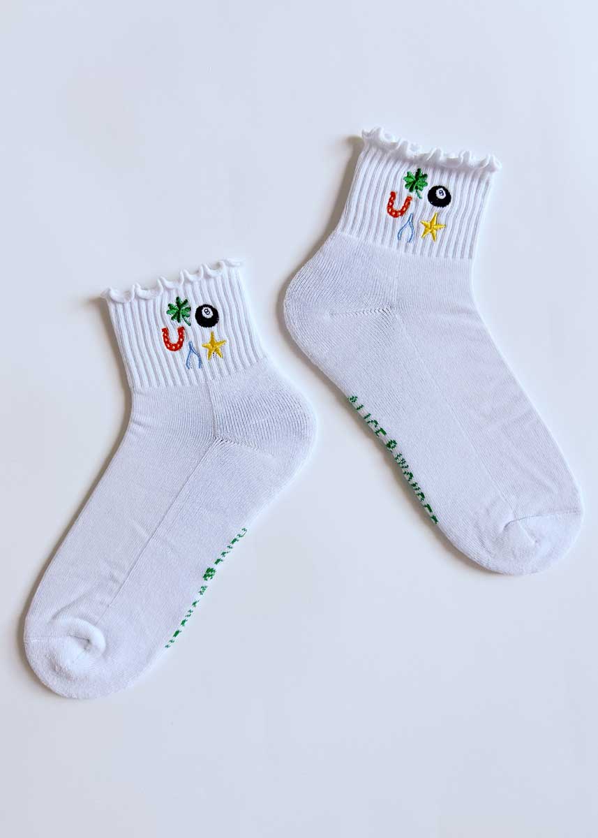 Lucky Icons Ruffle Sock