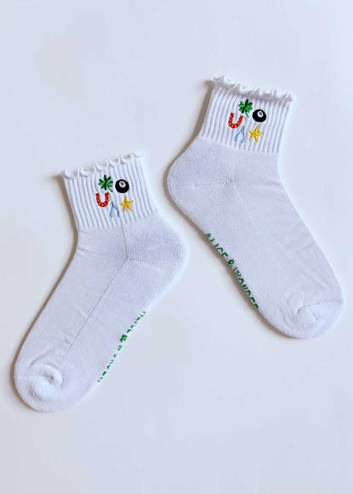 Lucky Icons Ruffle Sock