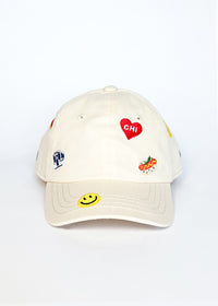 Toddler Chicago Icons Hat - Ivory