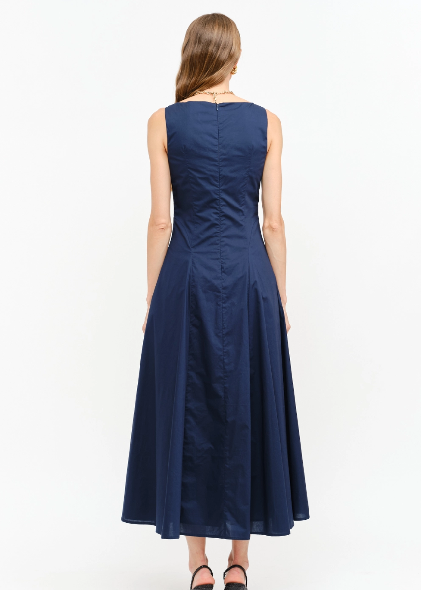 Iggy Boatneck Maxi Dress - Navy
