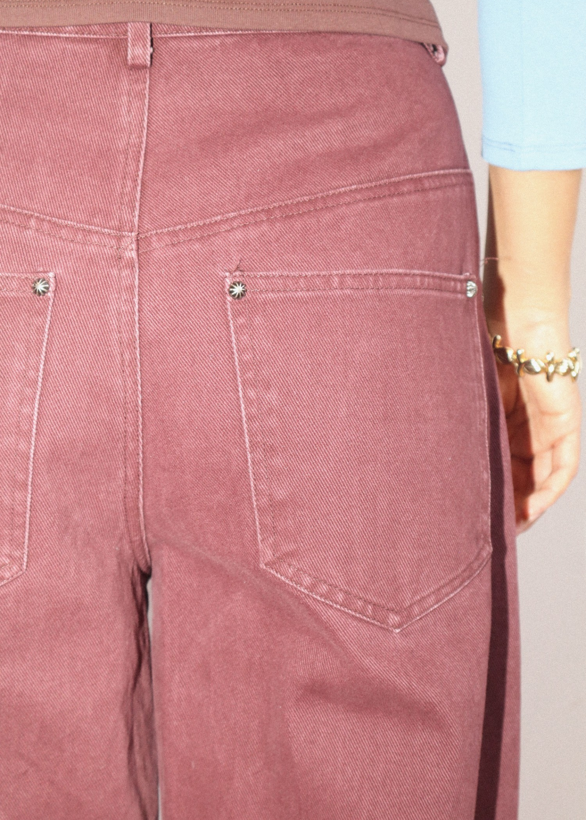 Izzie Barrel Pants - Burgundy