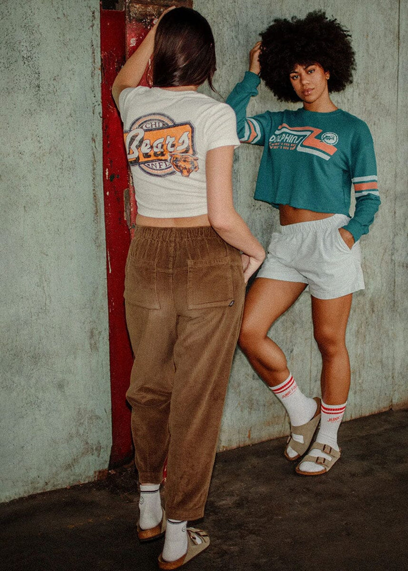 Bears Cheers Baby Tee - Vintage White