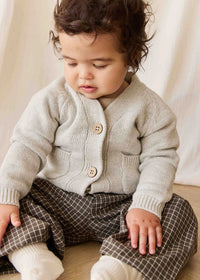 Organic Cotton Kingston Pant - Coffee Grid