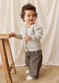 Organic Cotton Kingston Pant - Coffee Grid