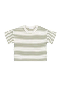 Wesley Tee - Narrow Lichen/Cloud Stripe