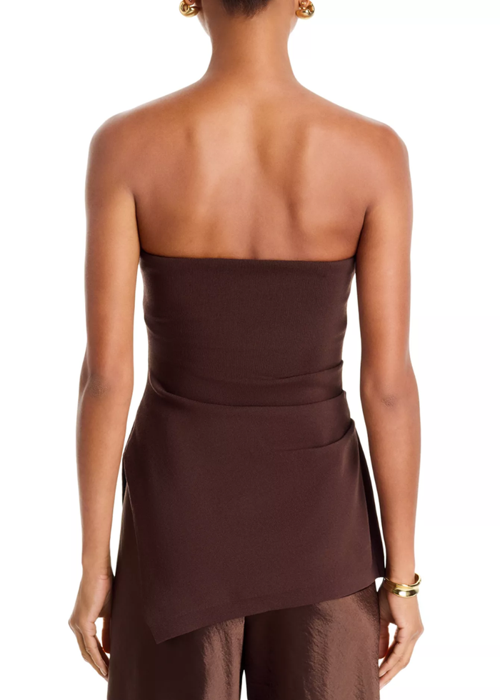 Jeanie Knit Tube Top - Brown