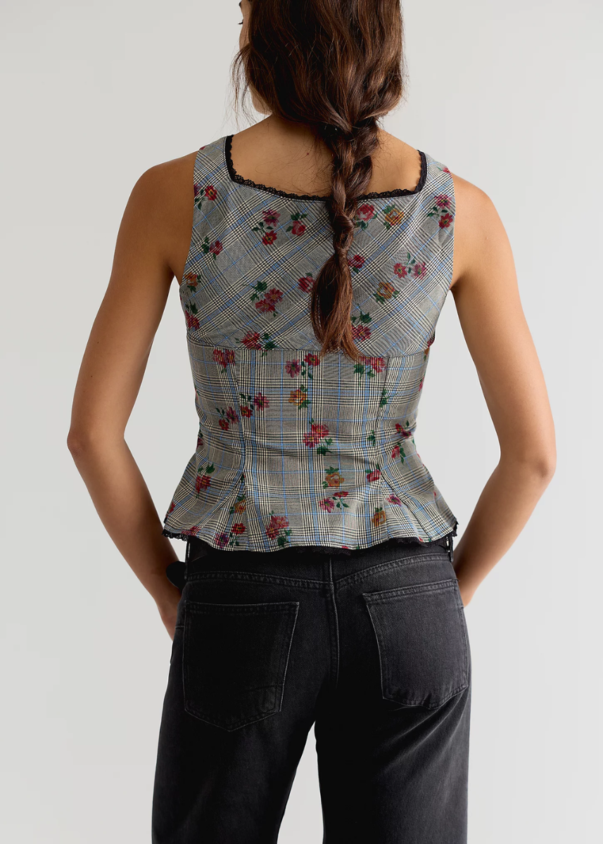 Jolie Corset Top - Black Combo