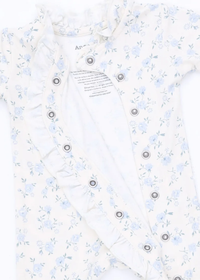 Kimono Ruffle Snap Footie - Rose Briar