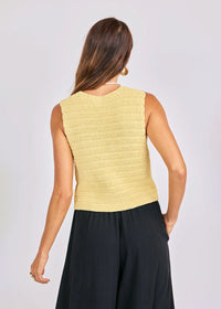 Pineapple Sweater Tank - Lemon