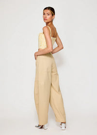 Junie Corset Top - White & Yellow