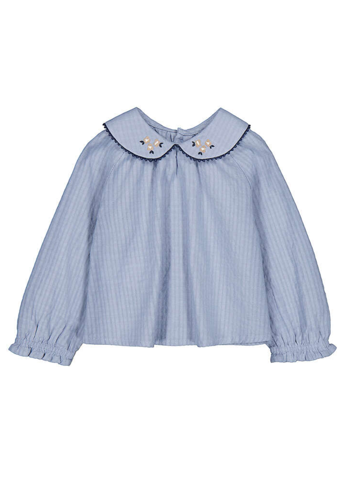 Livi Cotton Blouse - Light Blue