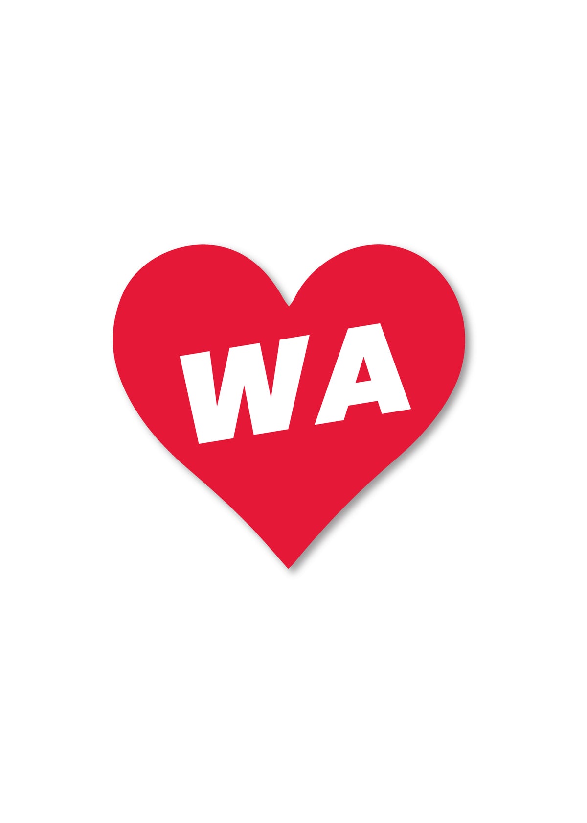 Love Heart Sticker - WA