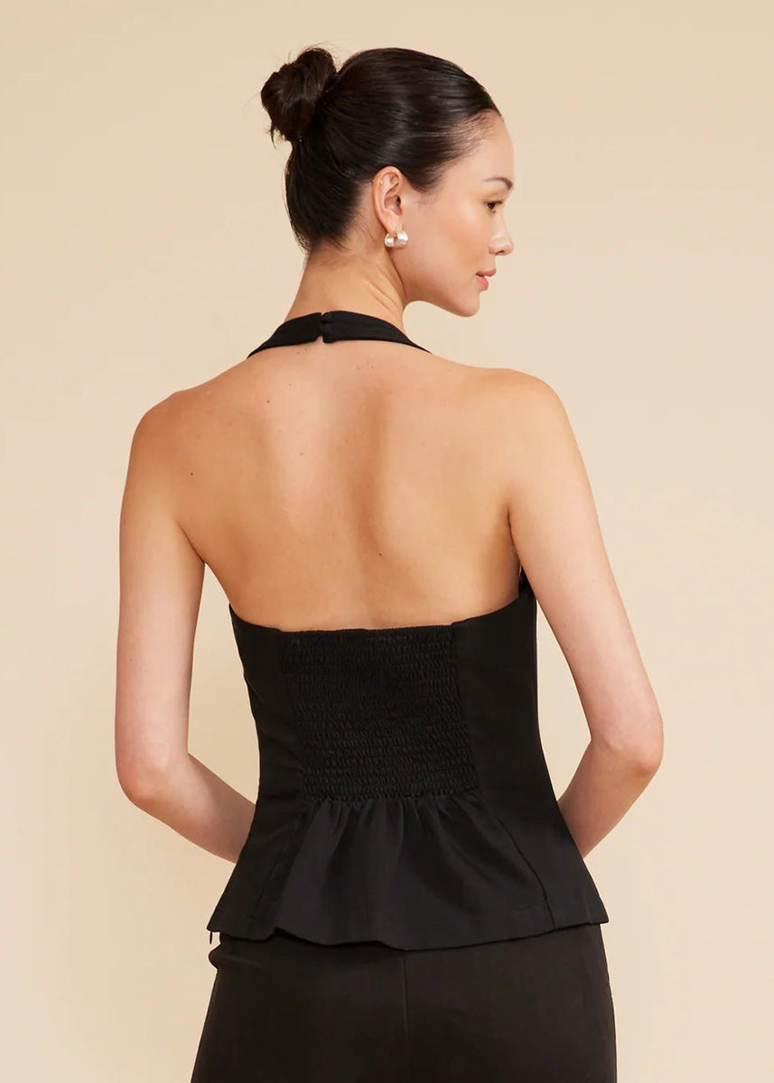Clementine Halter Vest - Black