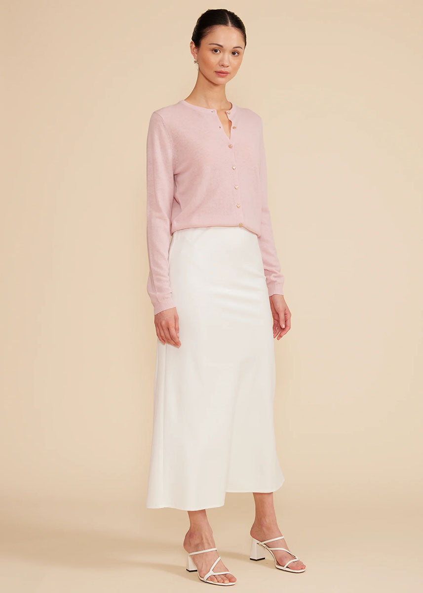 Stassi Bias Midi Skirt - White
