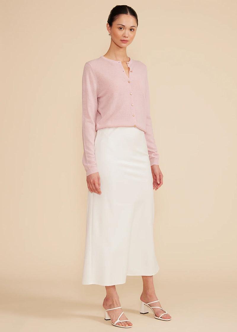 Stassi Bias Midi Skirt - White