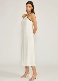 Grace Midi Dress - White & Black