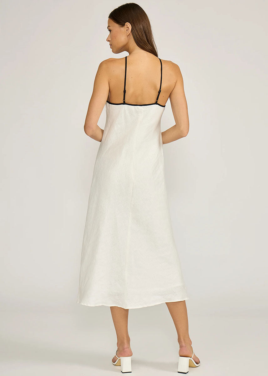 Grace Midi Dress - White & Black
