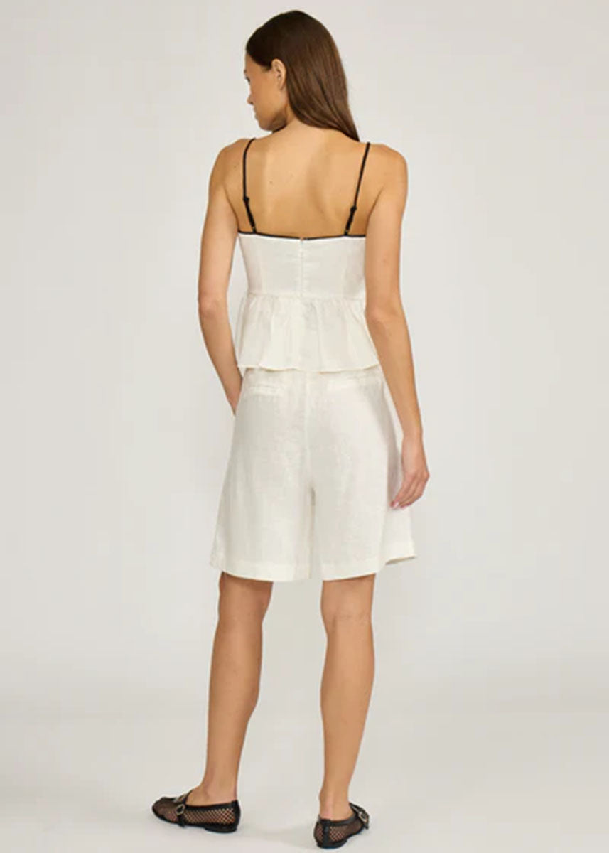 Lottie Relaxed Short - White & Black