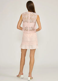 Zoey Lace Top - Light Pink
