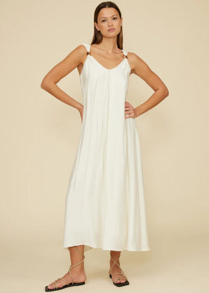 Sutton Beaded Halter Dress - Ivory