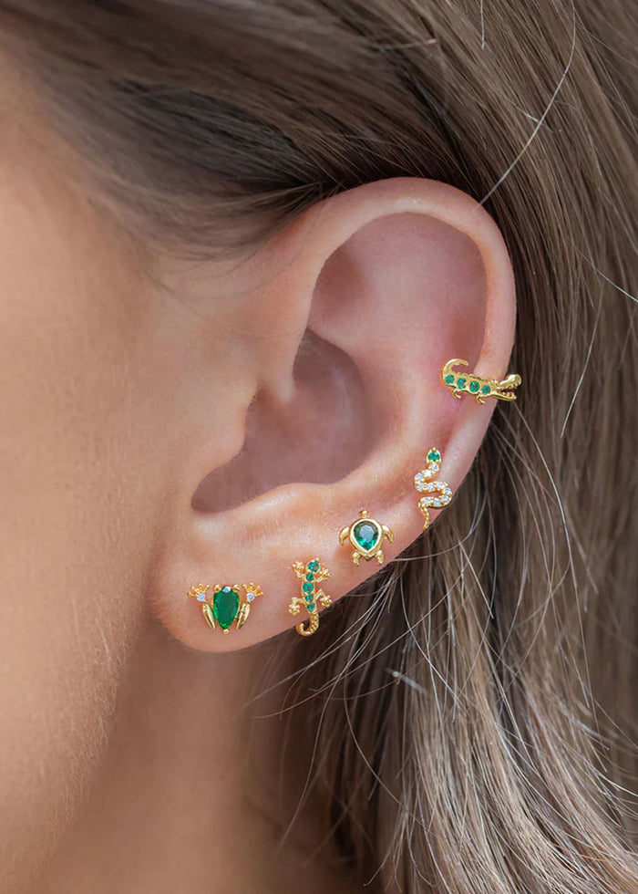 Emerald Rainforest Stud Set - Gold