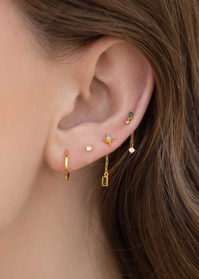 Emerald Dreamscape Earring Set